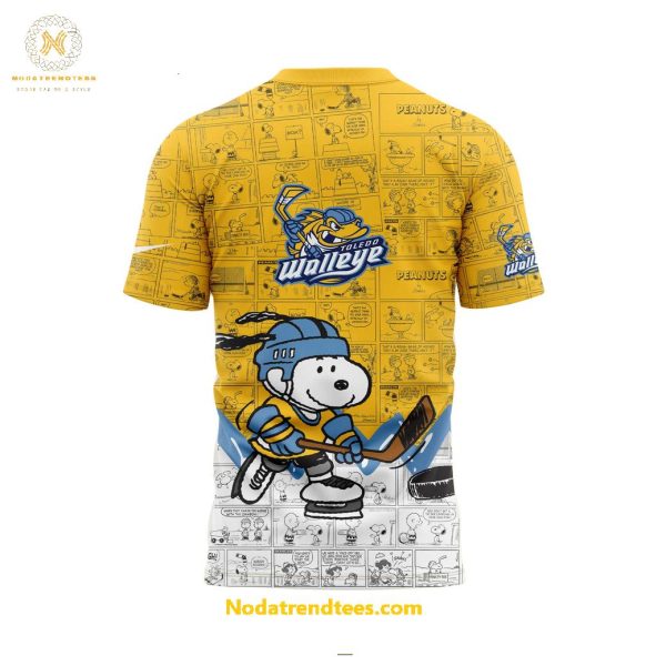 Toledo Walleye Anniversary Of Peanuts Night For Fans Special New Unisex 3D T-Shirt