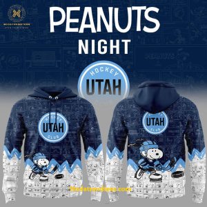 Utah Hockey Anniversary Of Peanuts Night For Fans Special New Hoodie Longpants Cap