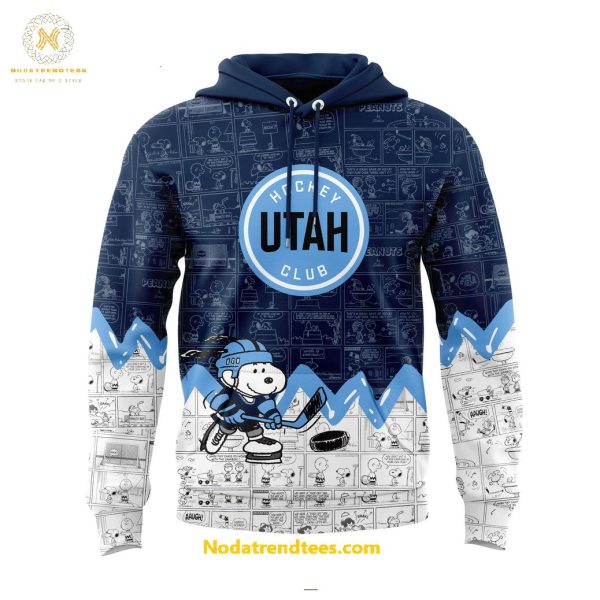 Utah Hockey Anniversary Of Peanuts Night For Fans Special New Hoodie Longpants Cap