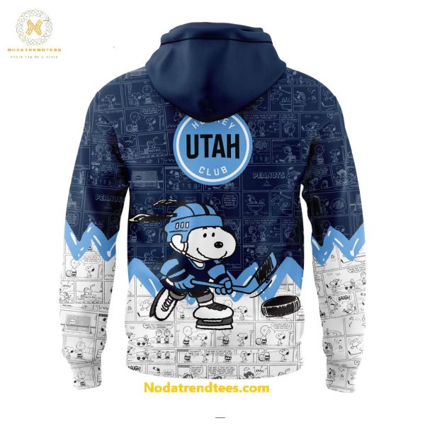 Utah Hockey Anniversary Of Peanuts Night For Fans Special New Hoodie Longpants Cap