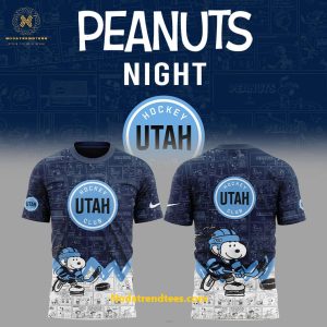 Utah Hockey Anniversary Of Peanuts Night For Fans Special New Hoodie Longpants Cap