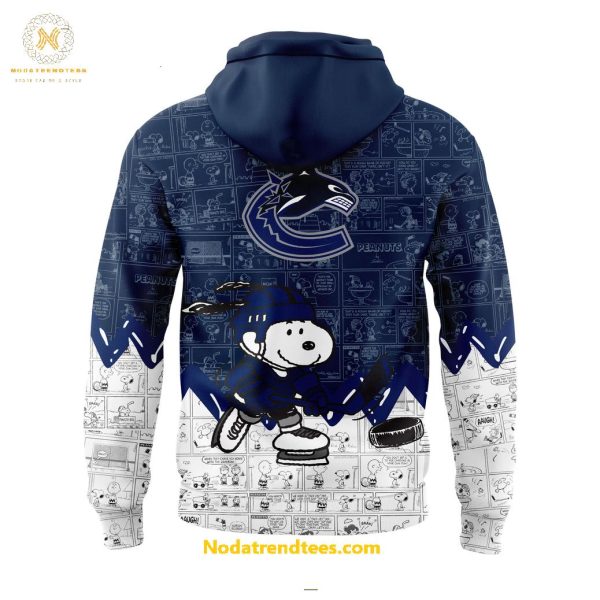 Vancouver Canucks Anniversary Of Peanuts Night For Fans Special New Hoodie Longpants Cap