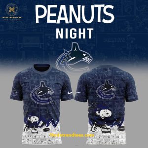 Vancouver Canucks Anniversary Of Peanuts Night For Fans Special New Hoodie Longpants Cap