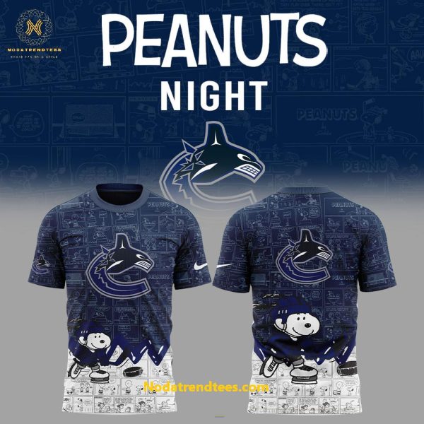 Vancouver Canucks Anniversary Of Peanuts Night For Fans Special New Unisex 3D T-Shirt